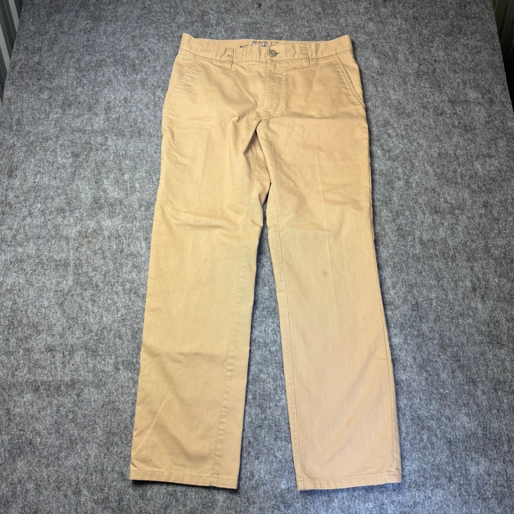 Nike Dri Fit Khaki Pants Mens 32x30 Beige Golf Chino Athletic Casual